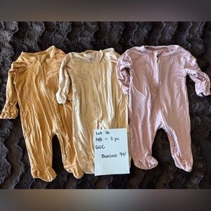 Set of 3 Baby Bamboo Sleepers